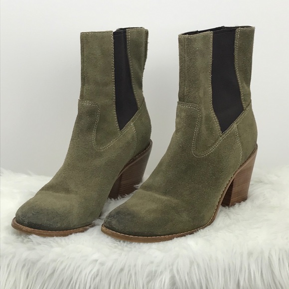 Cole Haan Shoes - Cole Haan | Rustic Green suede booties